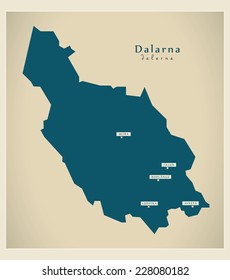 Modern Map - Dalarna SE