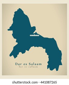 Modern Map - Dar es Salaam TZ