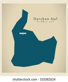 Modern Map - Darchan-Uul MN