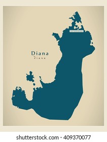 Modern Map - Diana Madagascar