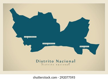 Modern Map - Distrito Nacional DO