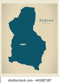 Modern Map - Dodoma TZ