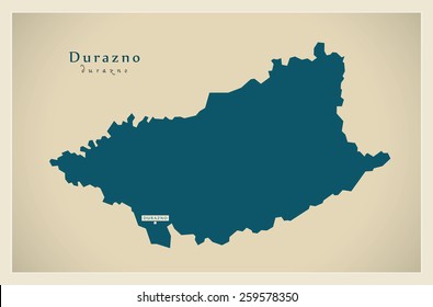 Modern Map - Durazno UY