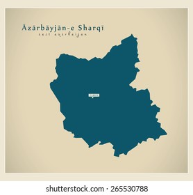 Modern Map - East Azerbaijan IR