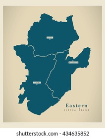 Modern Map - Eastern Province Districts SL