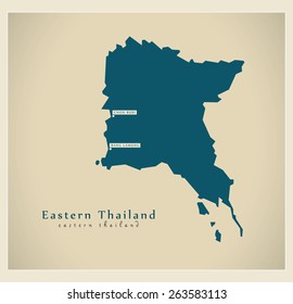 Modern Map - Eastern Thailand TH