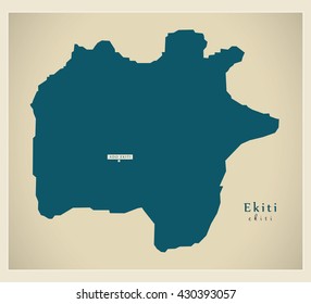 Modern Map - Ekiti NG