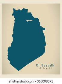 Modern Map - El Bayadh DZ