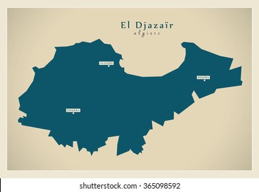 Modern Map - El Djazair DZ