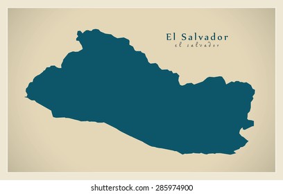 Modern Map - El Salvador SV