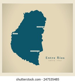 Modern Map - Entre Rios AR