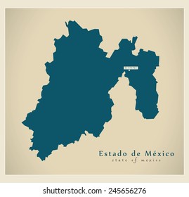 Modern Map - Estado de Mexico MX