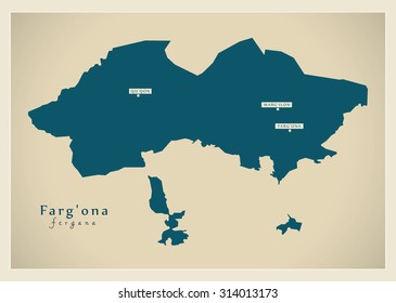 Modern Map - Fergana UZ