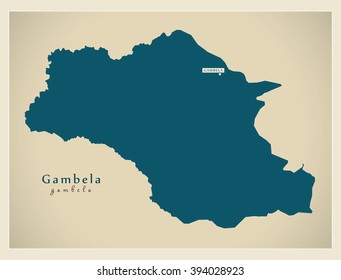Modern Map - Gambela ET