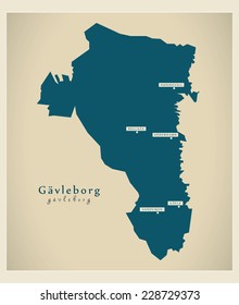 Modern Map - Gavleborg SE