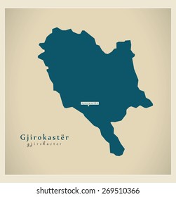 Modern Map - Gjirokaster AL