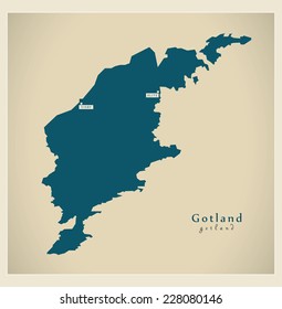 Modern Map - Gotland SE