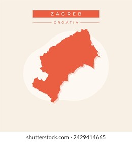 Modern Map - Grad Zagreb HR,Grad vector