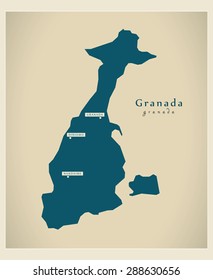 Modern Map - Granada NI