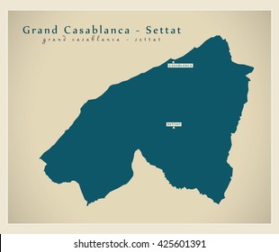 Modern Map - Grand Casablanca - Settat MA