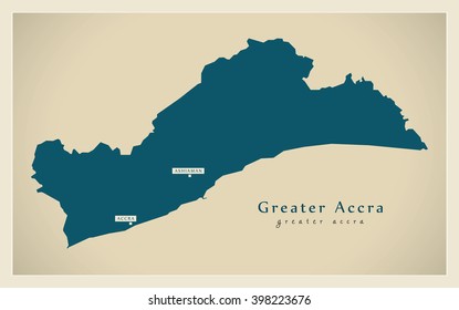 Modern Map - Greater Accra GH