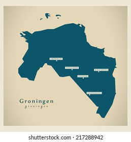 Modern map - Groningen NL