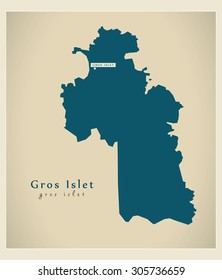 Modern Map - Gros Islet LC