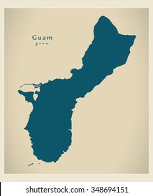 Modern Map - Guam GU