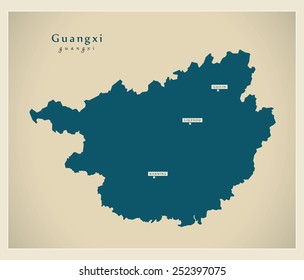 Modern Map - Guangxi CN