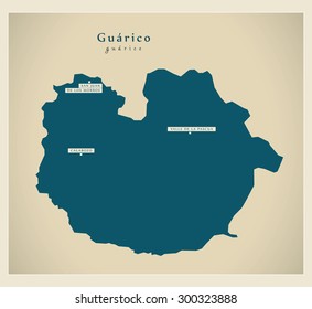 Modern Map - Guarico VE