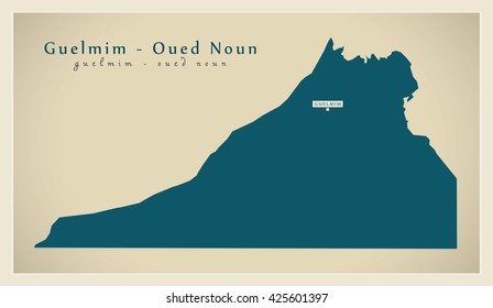 Modern Map - Guelmim - Oued Noun MA