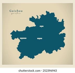 Modern Map - Guizhou CN