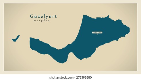 Modern Map - Guzelyurt CY
