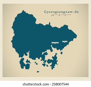 Modern Map - Gyeongsangnam KR