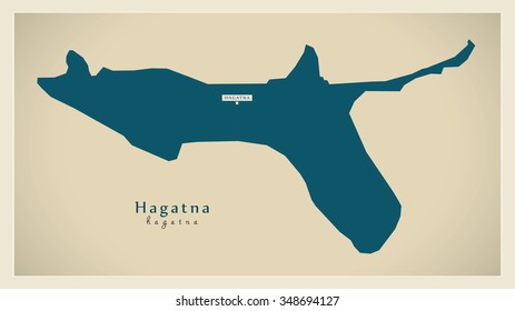 Modern Map - Hagatna GU