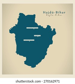 Modern Map - Hajdu Bihar HU