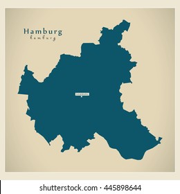Modern Map - Hamburg DE new design refreshed