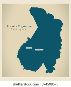 Modern Map - Haut-Ogooue GA