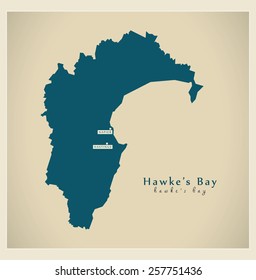 Modern Map - Hawke's Bay NZ