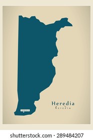 Modern Map - Heredia CR