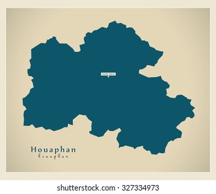 Modern Map - Houaphan LA