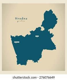 Modern Map. Hrodna BY