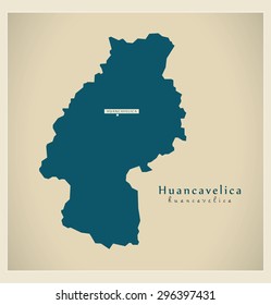 Modern Map - Huancavelica PE
