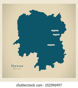 Modern Map - Hunan CN