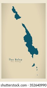 Modern Map - Iles Belep NC