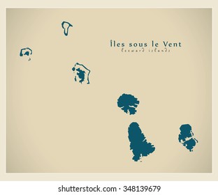 Modern Map - Iles sous le Vent PF
