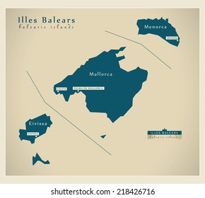 Modern map - Illes Balears ES