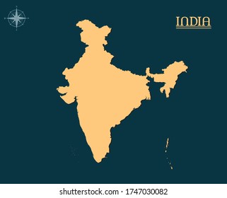 Modern Map of INDIA, INDIA map info graphics