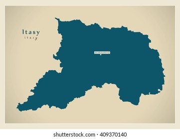 Modern Map - Itasy Madagascar