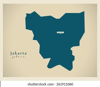 Modern Map - Jakarta ID